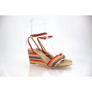 Jeffrey Campbell On-Board Rainbow Espadrille Wedge Sandal Sz 8.5